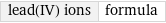 lead(IV) ions | formula