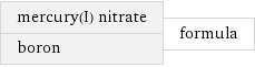 mercury(I) nitrate boron | formula