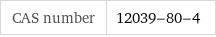 CAS number | 12039-80-4