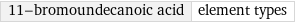 11-bromoundecanoic acid | element types