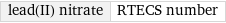 lead(II) nitrate | RTECS number