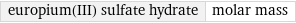 europium(III) sulfate hydrate | molar mass