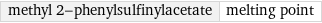 methyl 2-phenylsulfinylacetate | melting point