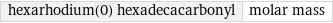 hexarhodium(0) hexadecacarbonyl | molar mass