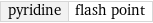 pyridine | flash point