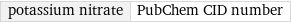 potassium nitrate | PubChem CID number