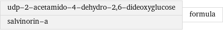 udp-2-acetamido-4-dehydro-2, 6-dideoxyglucose salvinorin-a | formula