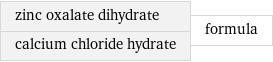 zinc oxalate dihydrate calcium chloride hydrate | formula