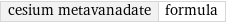 cesium metavanadate | formula