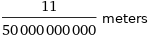 11/50000000000 meters