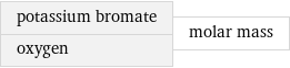 potassium bromate oxygen | molar mass