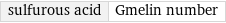 sulfurous acid | Gmelin number