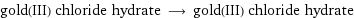 gold(III) chloride hydrate ⟶ gold(III) chloride hydrate