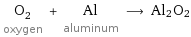 O_2 oxygen + Al aluminum ⟶ Al2O2