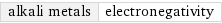 alkali metals | electronegativity