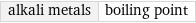 alkali metals | boiling point