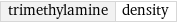 trimethylamine | density