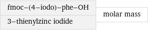 fmoc-(4-iodo)-phe-OH 3-thienylzinc iodide | molar mass