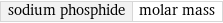 sodium phosphide | molar mass