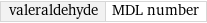 valeraldehyde | MDL number