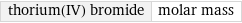 thorium(IV) bromide | molar mass