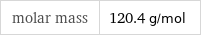 molar mass | 120.4 g/mol