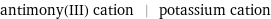 antimony(III) cation | potassium cation