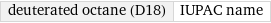 deuterated octane (D18) | IUPAC name