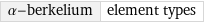 α-berkelium | element types