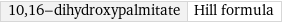 10, 16-dihydroxypalmitate | Hill formula