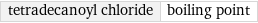 tetradecanoyl chloride | boiling point