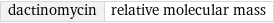 dactinomycin | relative molecular mass