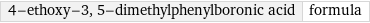 4-ethoxy-3, 5-dimethylphenylboronic acid | formula