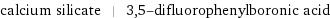 calcium silicate | 3, 5-difluorophenylboronic acid