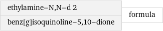 ethylamine-N, N-d 2 benz[g]isoquinoline-5, 10-dione | formula