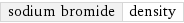 sodium bromide | density