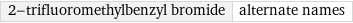 2-trifluoromethylbenzyl bromide | alternate names