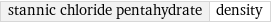 stannic chloride pentahydrate | density