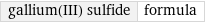 gallium(III) sulfide | formula