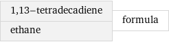 1, 13-tetradecadiene ethane | formula