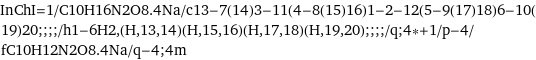 InChI=1/C10H16N2O8.4Na/c13-7(14)3-11(4-8(15)16)1-2-12(5-9(17)18)6-10(19)20;;;;/h1-6H2, (H, 13, 14)(H, 15, 16)(H, 17, 18)(H, 19, 20);;;;/q;4*+1/p-4/fC10H12N2O8.4Na/q-4;4m