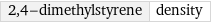 2, 4-dimethylstyrene | density