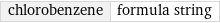 chlorobenzene | formula string