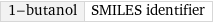 1-butanol | SMILES identifier