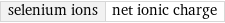 selenium ions | net ionic charge