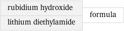 rubidium hydroxide lithium diethylamide | formula