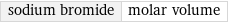 sodium bromide | molar volume