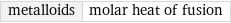 metalloids | molar heat of fusion