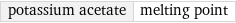 potassium acetate | melting point