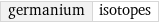 germanium | isotopes